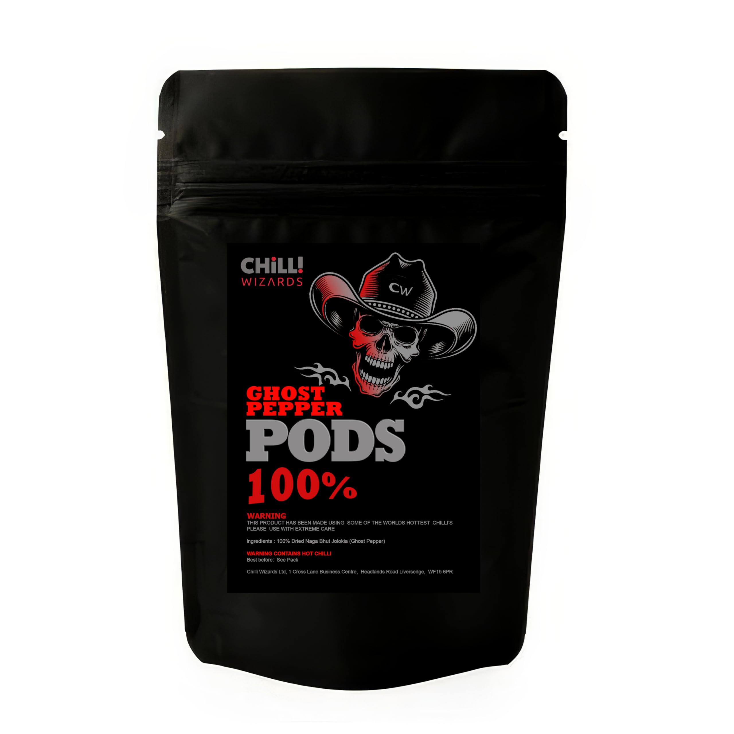 Naga Jolokia Ghost Pepper - Grade A Dried Chilli Pods (200g)