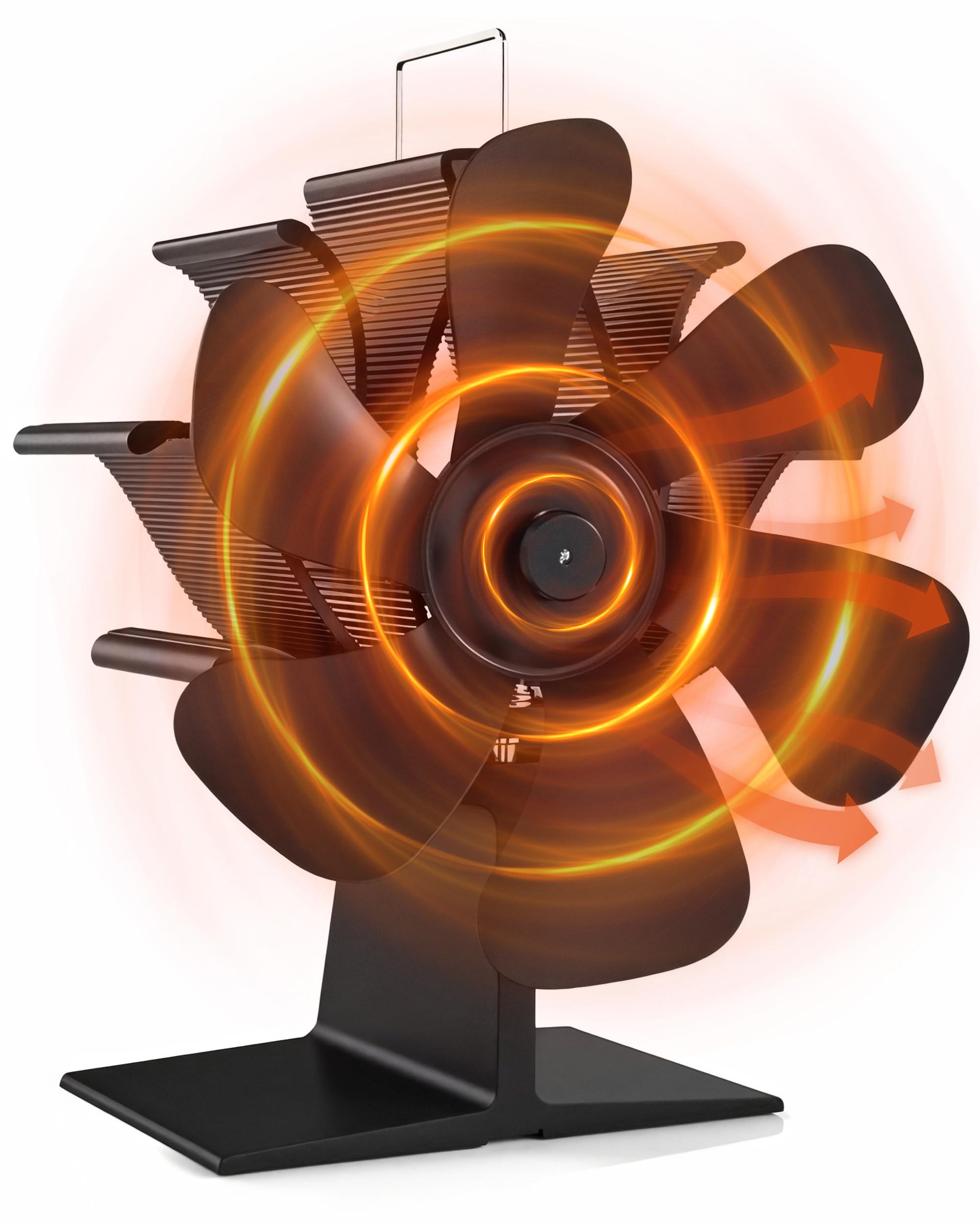 Signstek Heat Powered Stove Fan | 4-Blade Silent Log Burner Fan