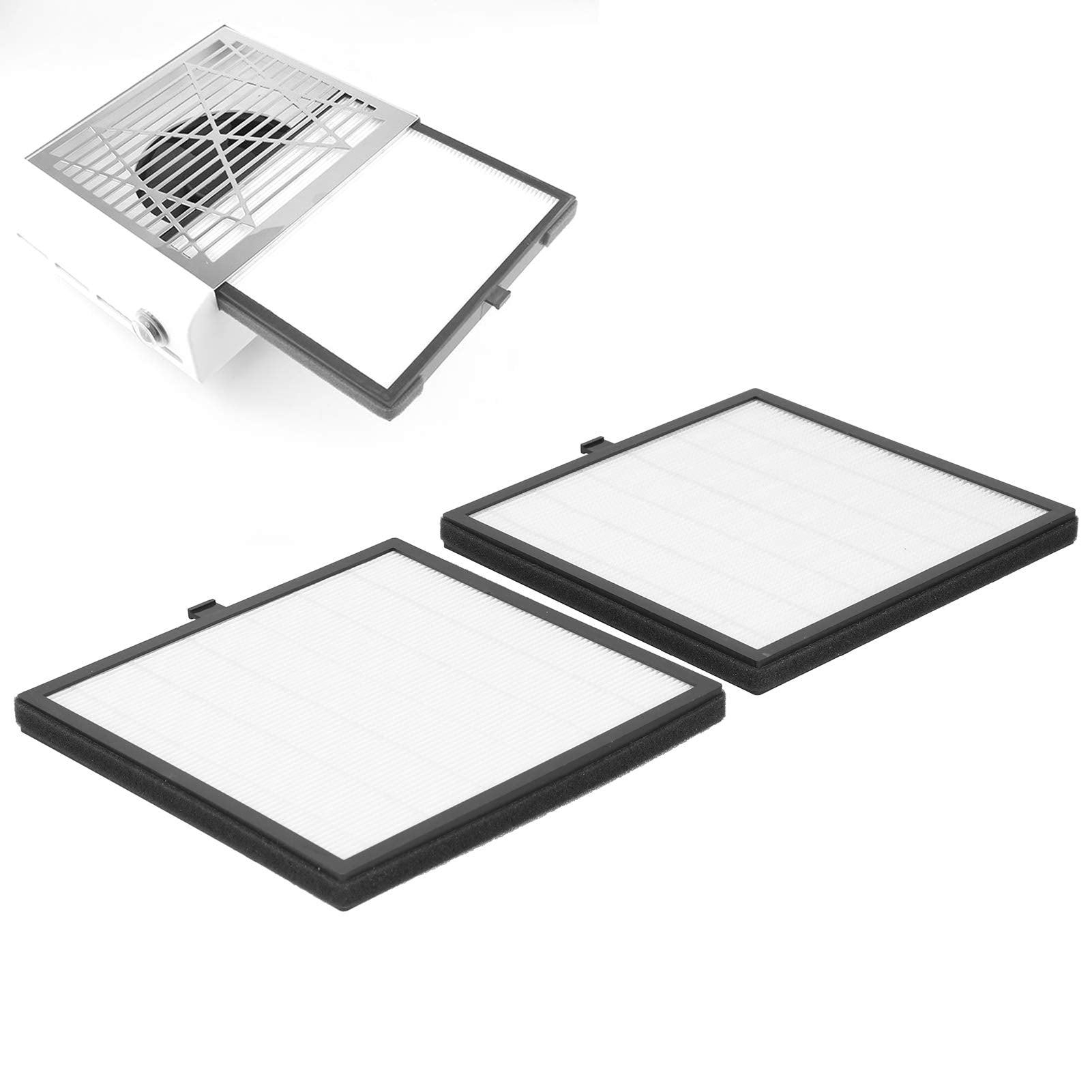 Nail Dust Collector Replacement Filter - 2 Pack, 17.5x18cm