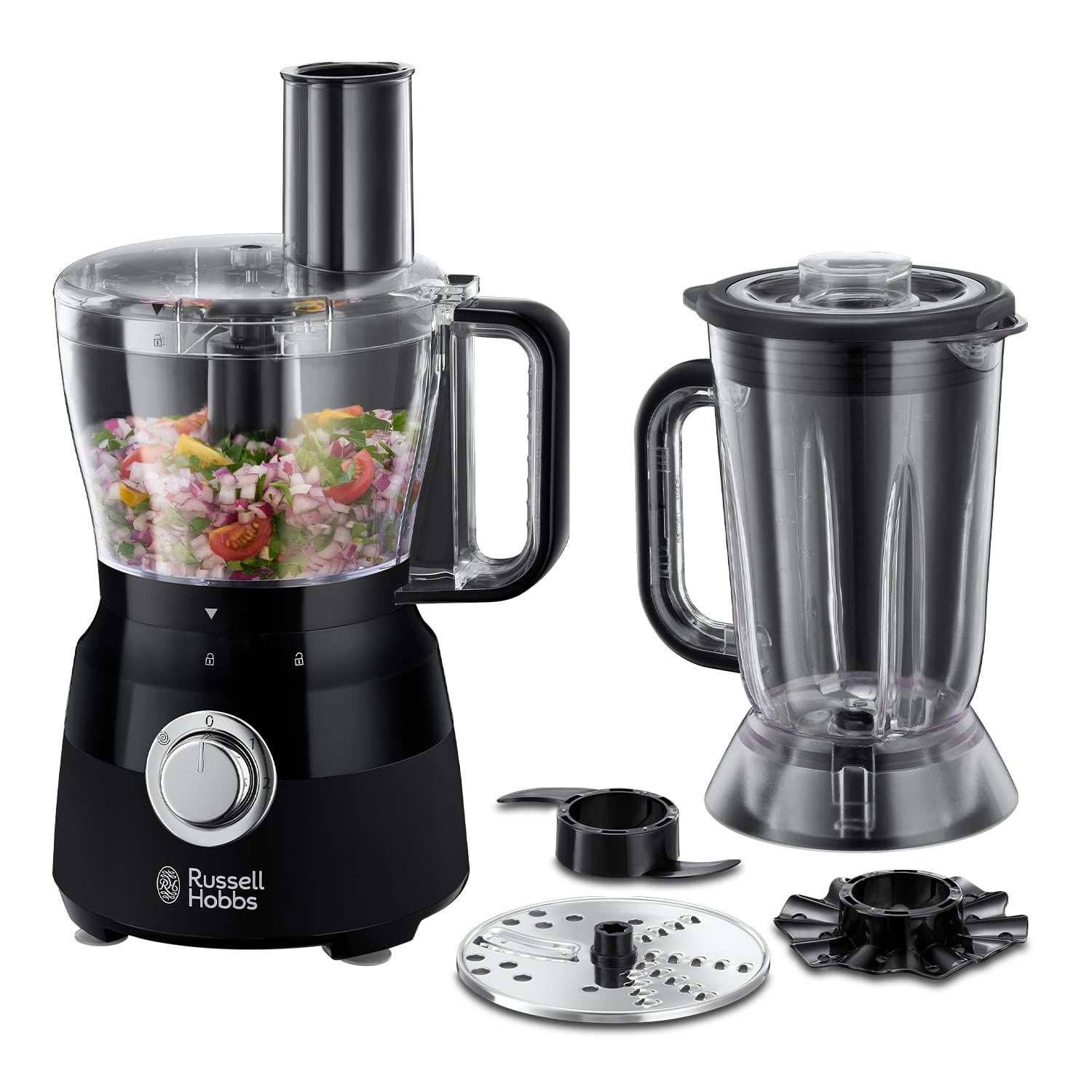 Russell Hobbs Desire Food Processor | 1.5L Blender & Stainless Steel Blades