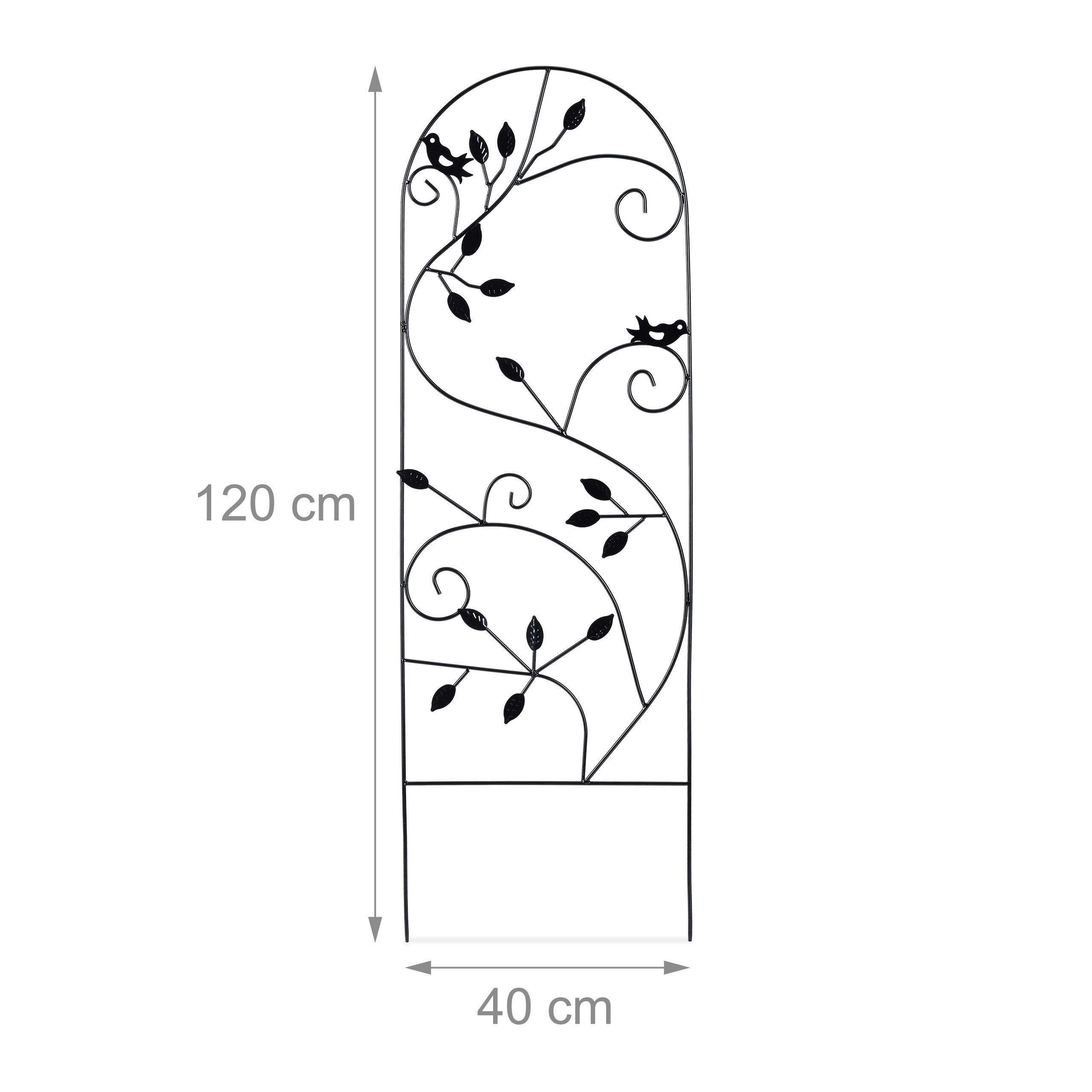 Relaxdays Metal Garden Trellis – 120x40cm Bird Design Plant Support