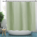 Green Linen Textured Fabric Shower Curtain - 71x71 Inch