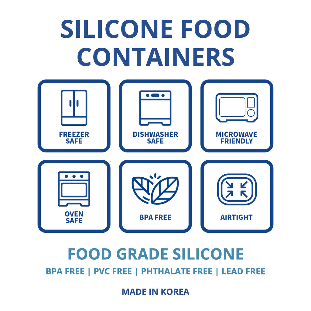 BLUE GINKGO Large Silicone Food Storage Container | 47oz Airtight - Pink