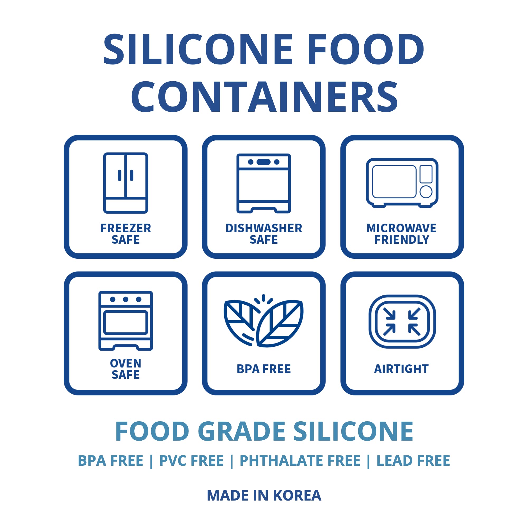 BLUE GINKGO Large Silicone Food Storage Container | 47oz Airtight - Pink