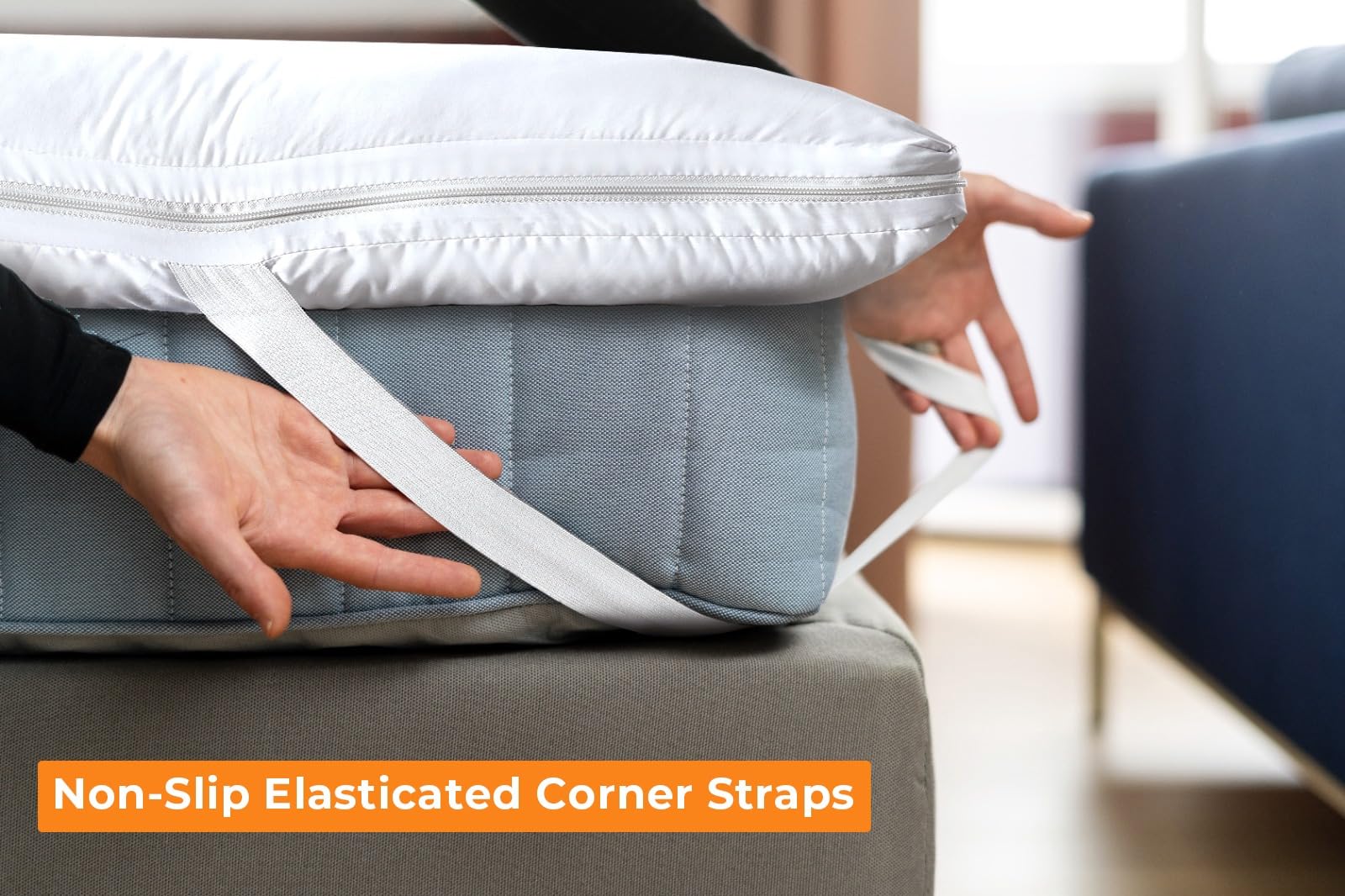 Caroline Shatuik Double Mattress Topper | 10cm Dual Layer Quilted