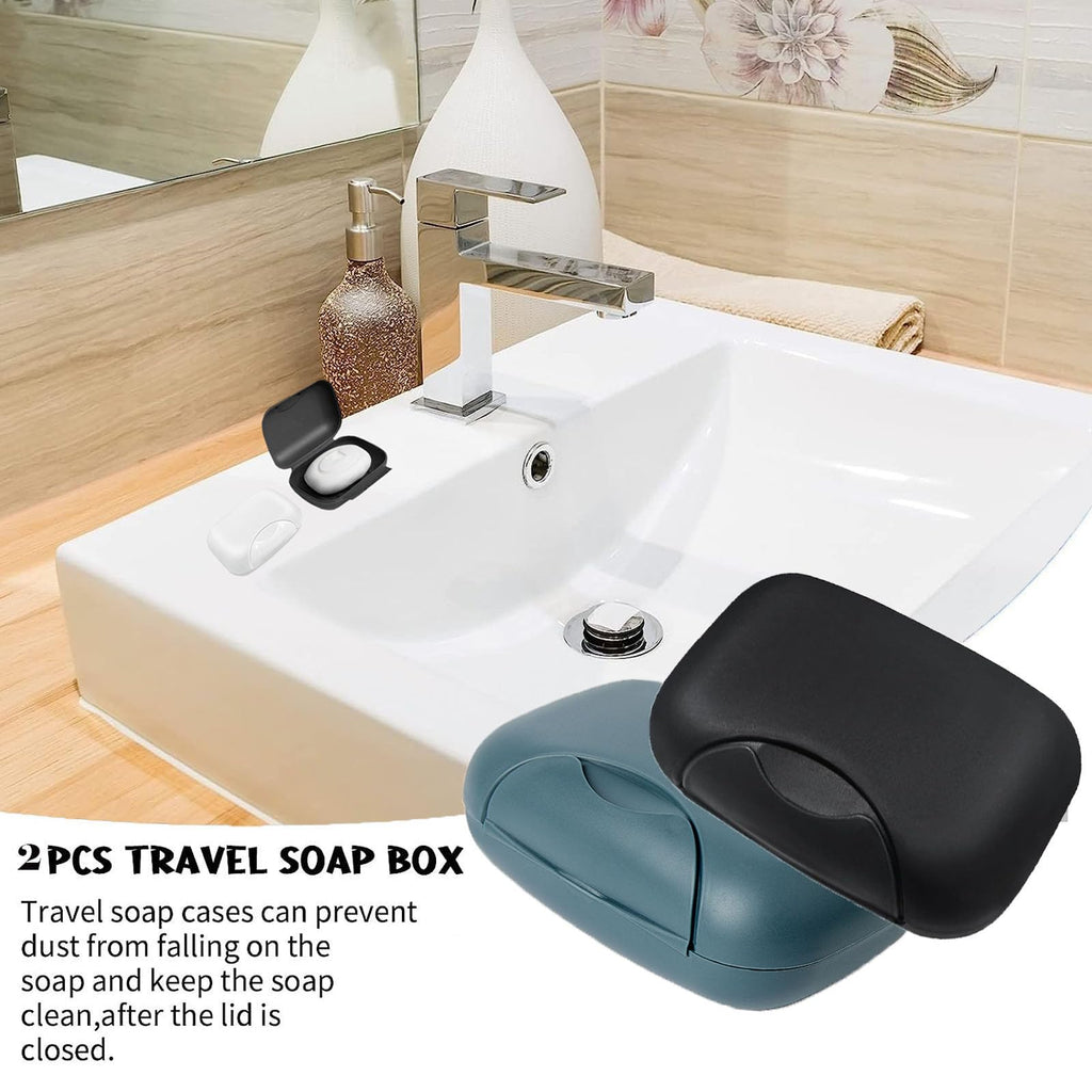 2Pcs Travel Soap Case Soap Bar Travel Dish with Lid Waterproof Leakproof Box Container Holder Closable Holder Portable Dish for Shower - image 4