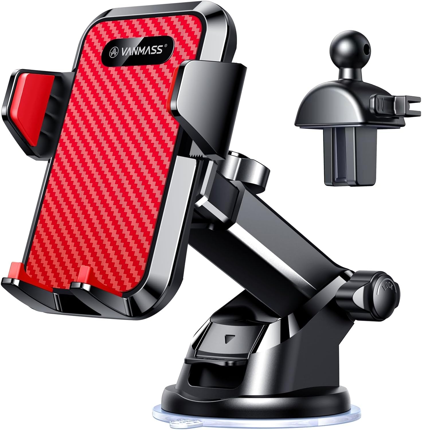 VANMASS Car Phone Holder – Military-Grade Suction Mount for Dashboard