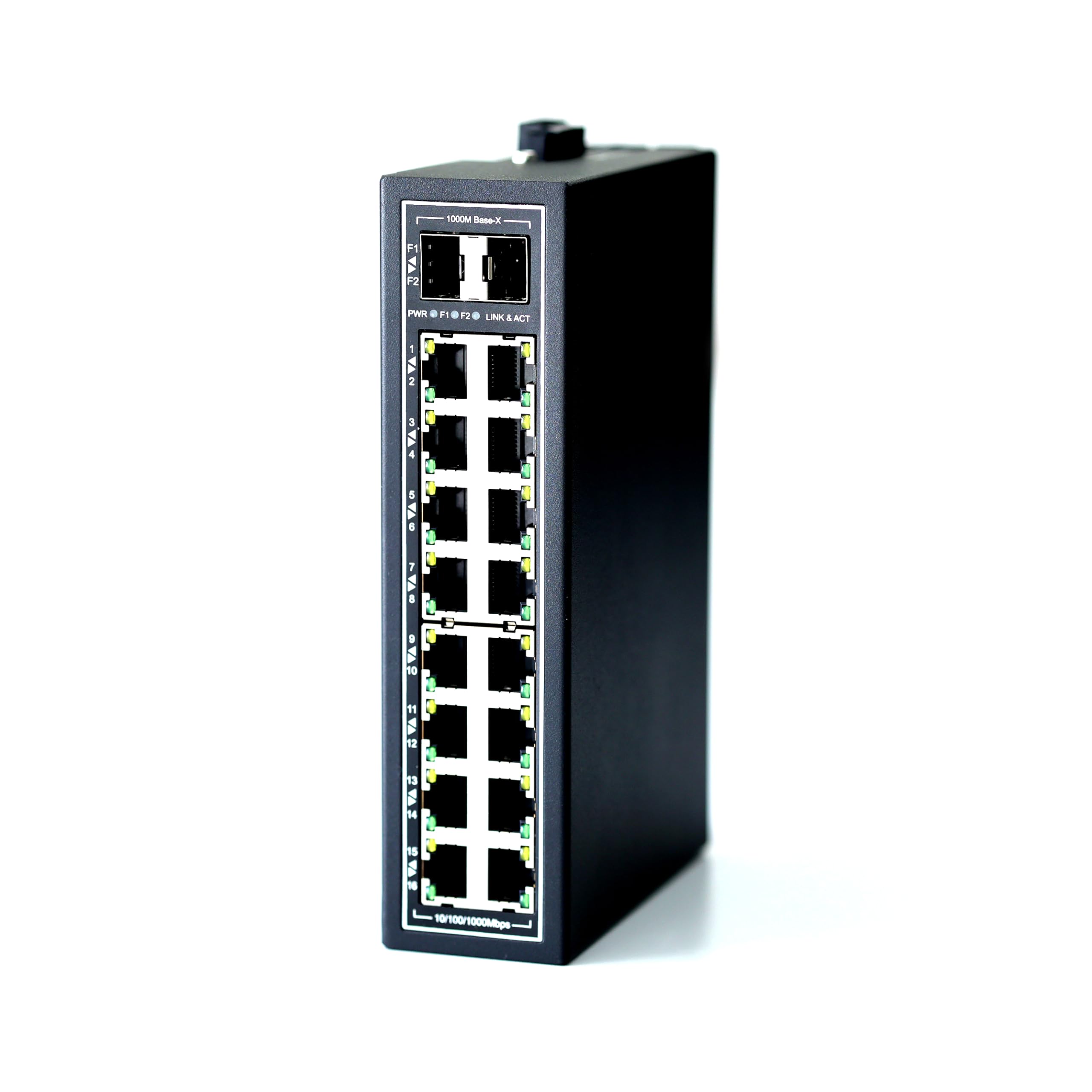 WIWAV 18-Port Industrial Gigabit Ethernet Switch | Unmanaged Fanless