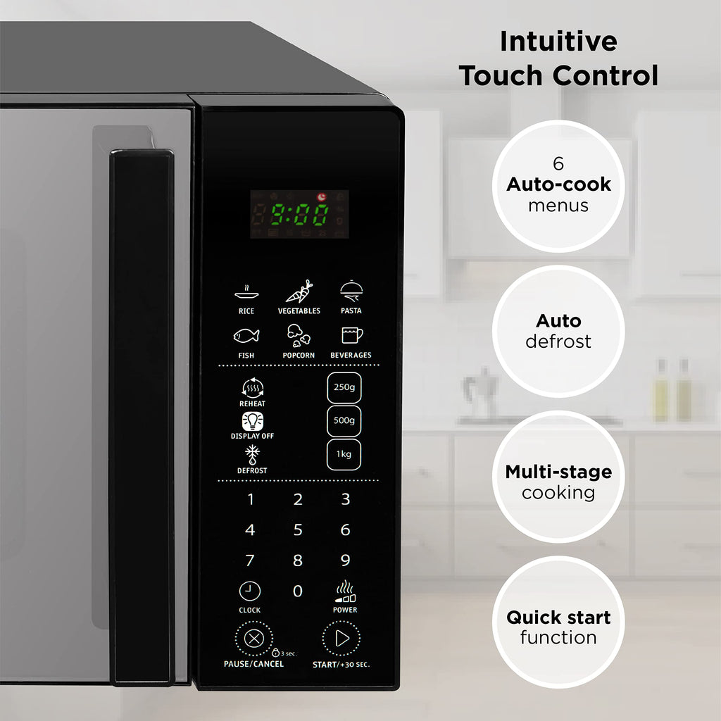 Russell Hobbs RHMT2004B 20L Digital Solo Microwave | 800W Touch Control