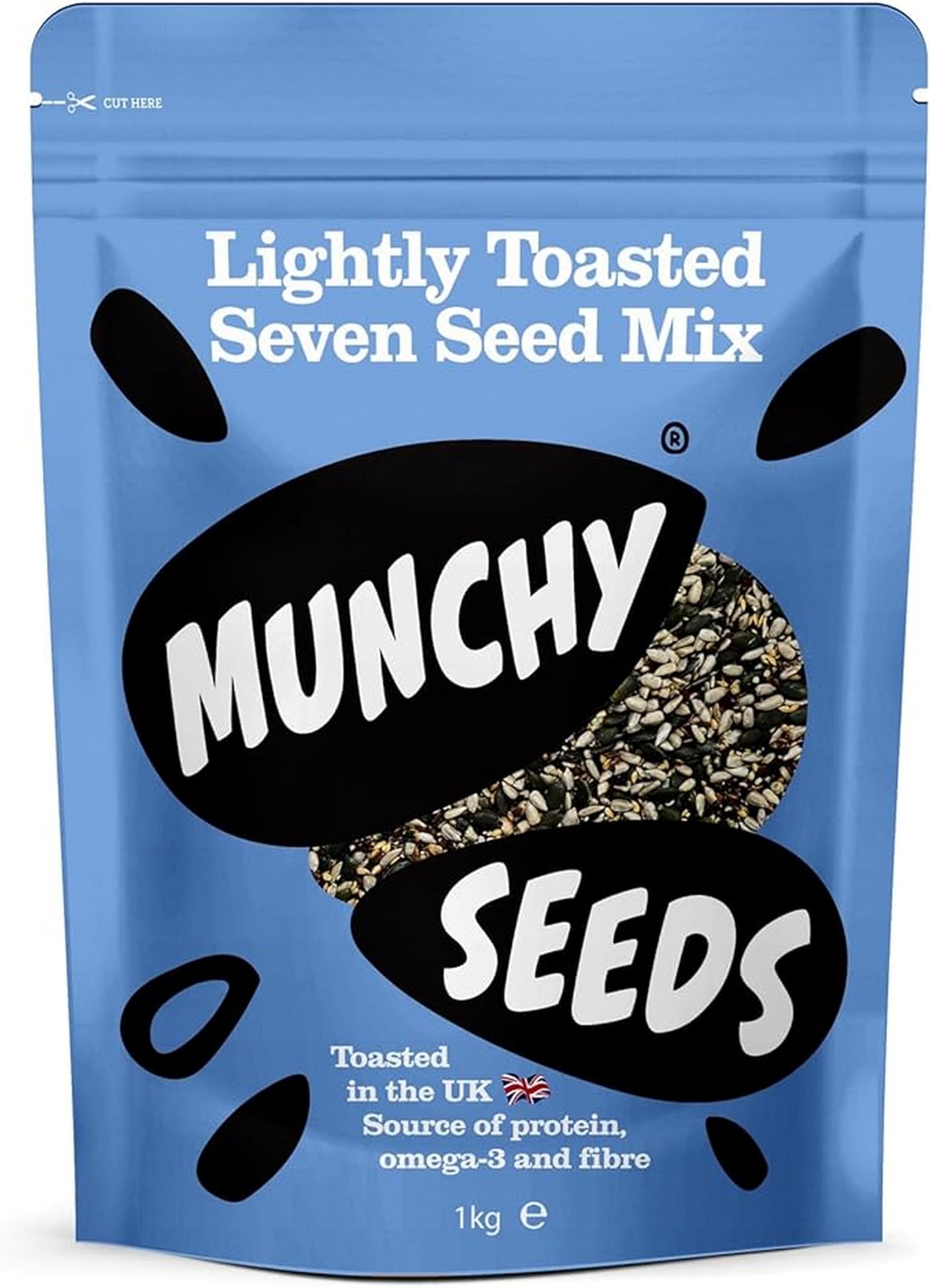 Munchy Seeds 7 Seed Mix – High Protein Vegan Superfood Blend, 1kg