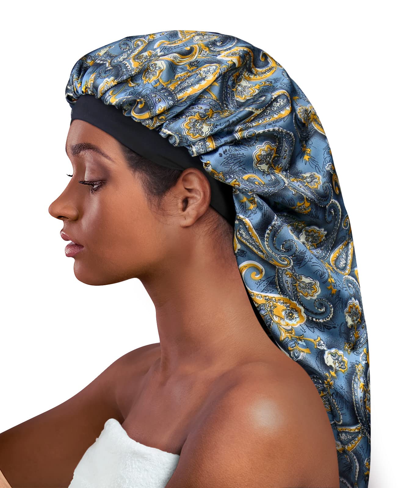 Alnorm Extra Large Satin Bonnet | Silk Sleep Cap for Locs and Braids