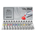 Winsor & Newton Professional Acrylic Paint Set – 12 x 20ml Starter Kit