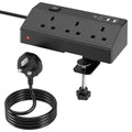 HAFINO 3 Way Desk Power Strip with 20W USB C Fast Charging - 1.8M