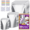 Jolof Store Mylar Bags for Food Storage with Oxygen Absorbers - 50 Pack