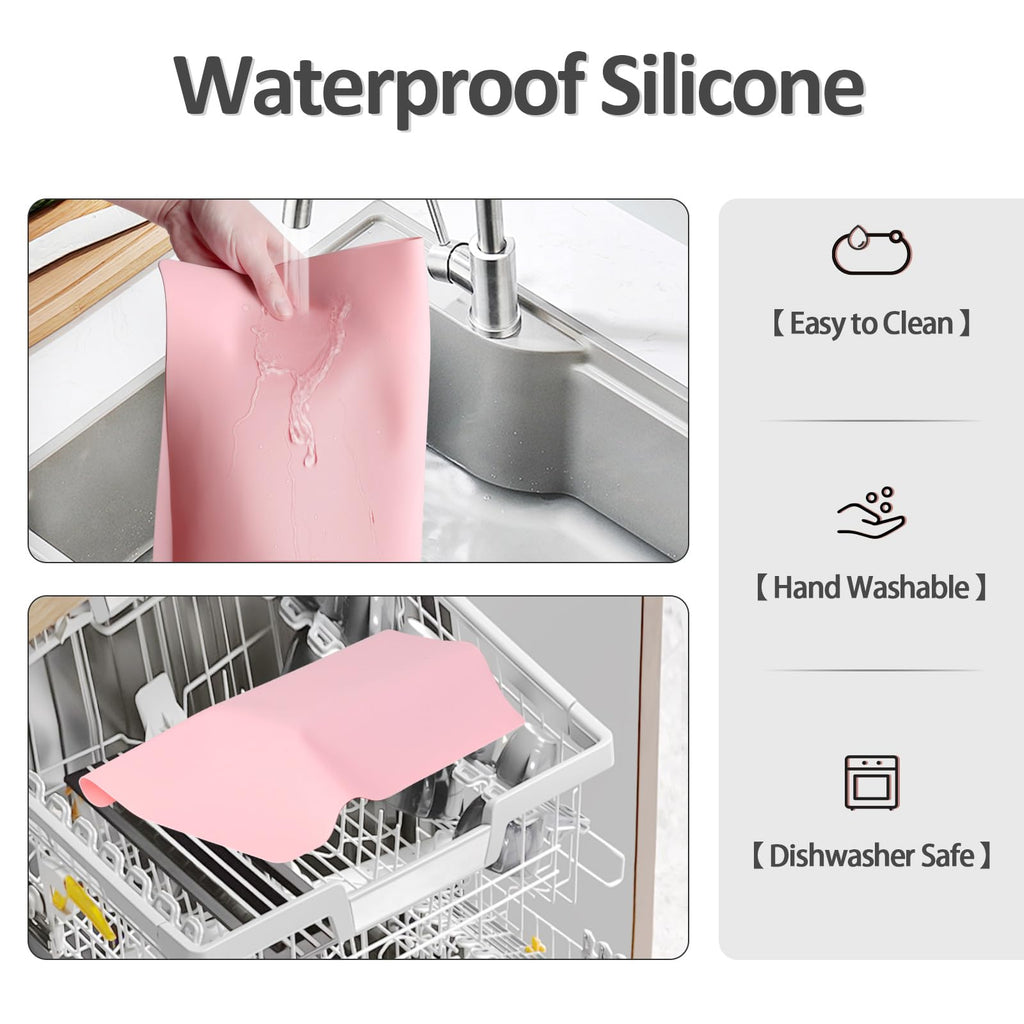 Silicone Dressing Table Mat Protector for Makeup, 40x30cm, Sakura Pink - image 3