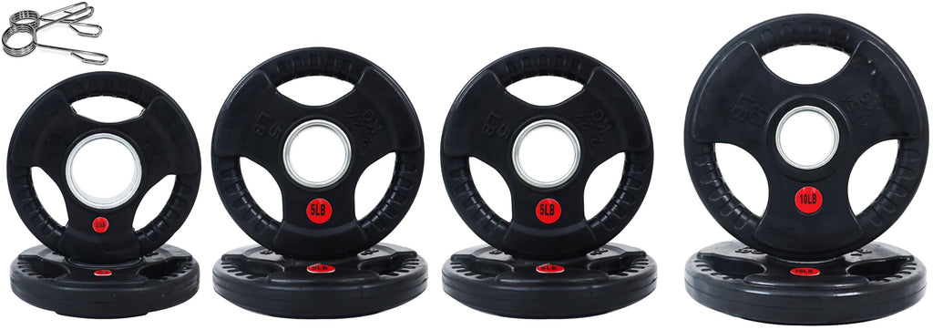 Signature Fitness 45LB Olympic Cast Iron Weight Plate Set - 2-Inch