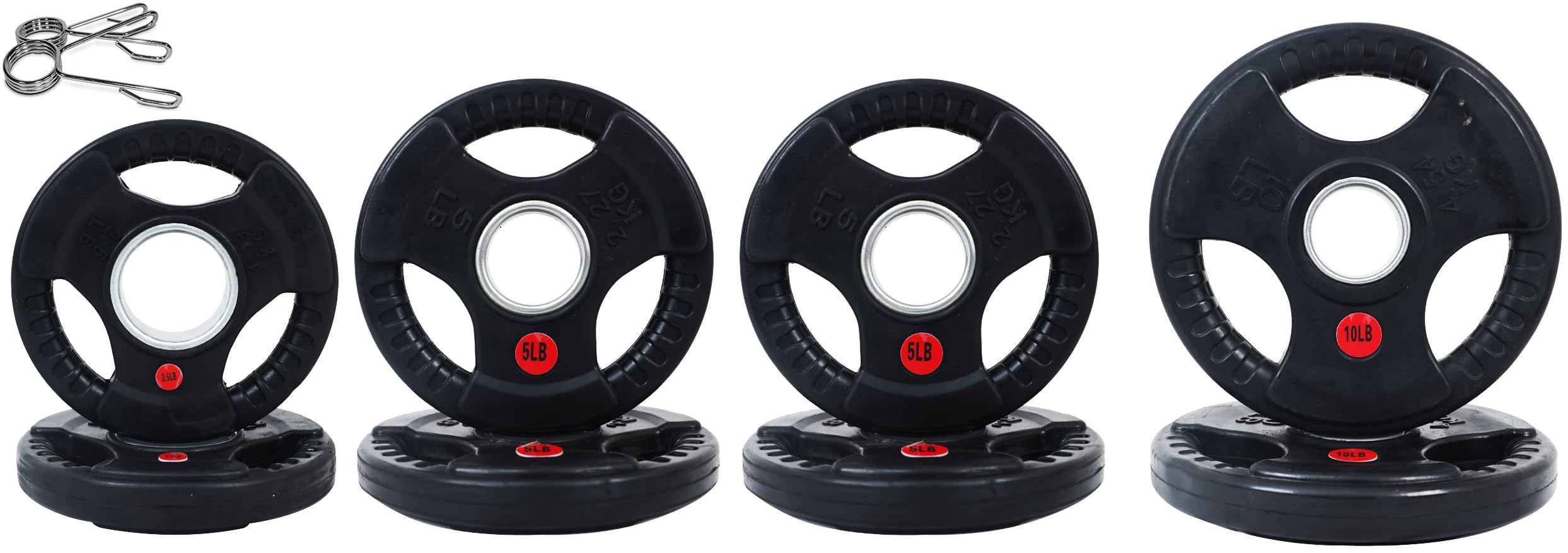 Signature Fitness 45LB Olympic Cast Iron Weight Plate Set - 2-Inch