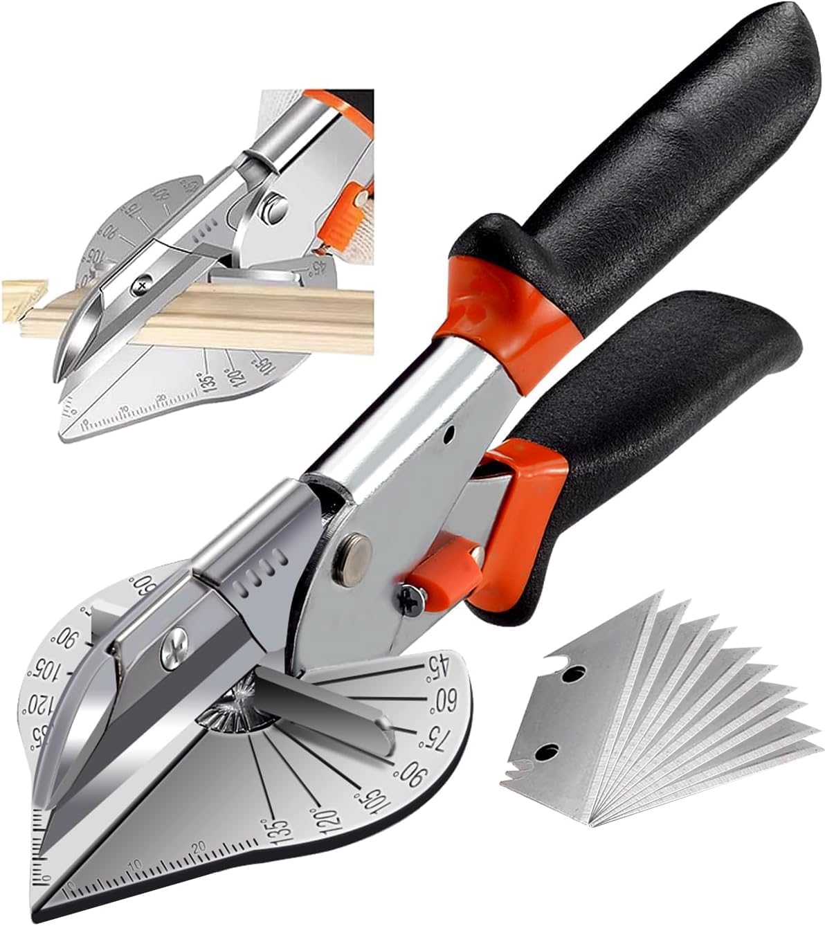 HOHXEN Miter Shear Cutter | 45-135 Degree Angle Scissors for PVC & Wood