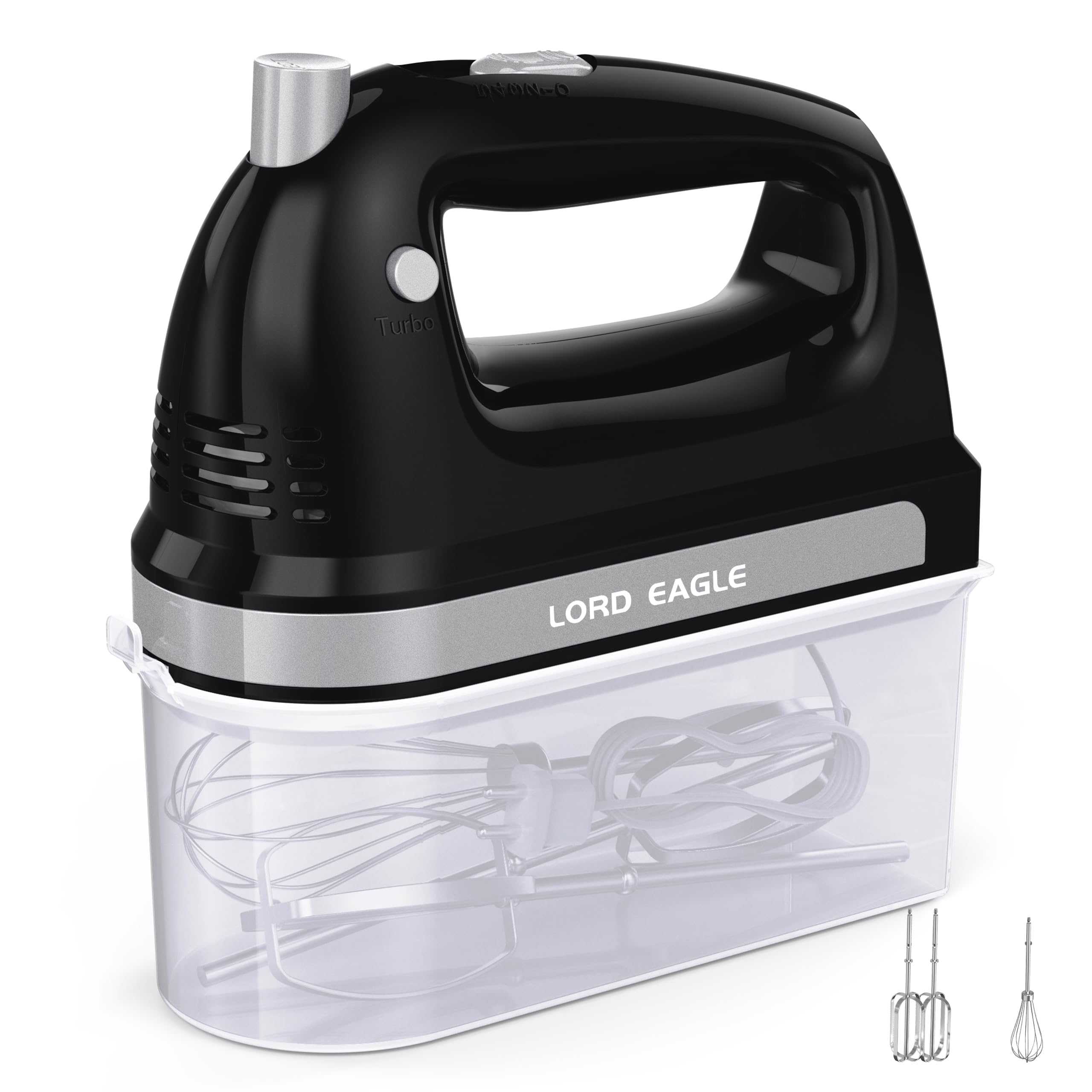 Lord Eagle Electric Hand Mixer – 300W 5-Speed Whisk with Storage Case