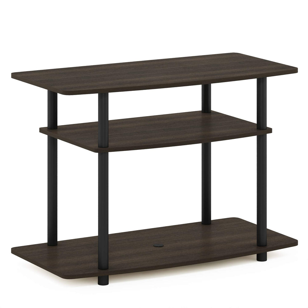 Furinno 3-Tier TV Stand – Tool-Free Entertainment Center, Dark Brown