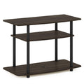 Furinno 3-Tier TV Stand – Tool-Free Entertainment Center, Dark Brown