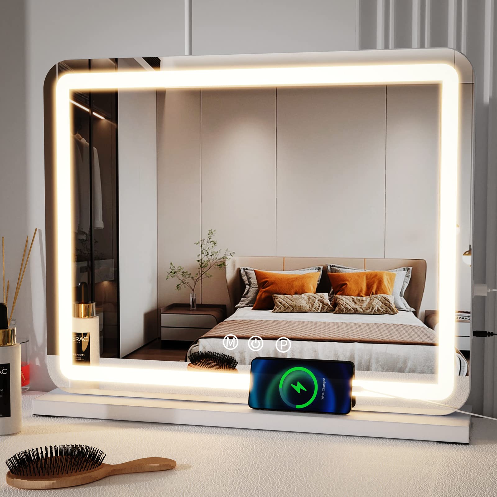 ZL ZELing Large Vanity Mirror with Lights | Dimmable LED Makeup Mirror