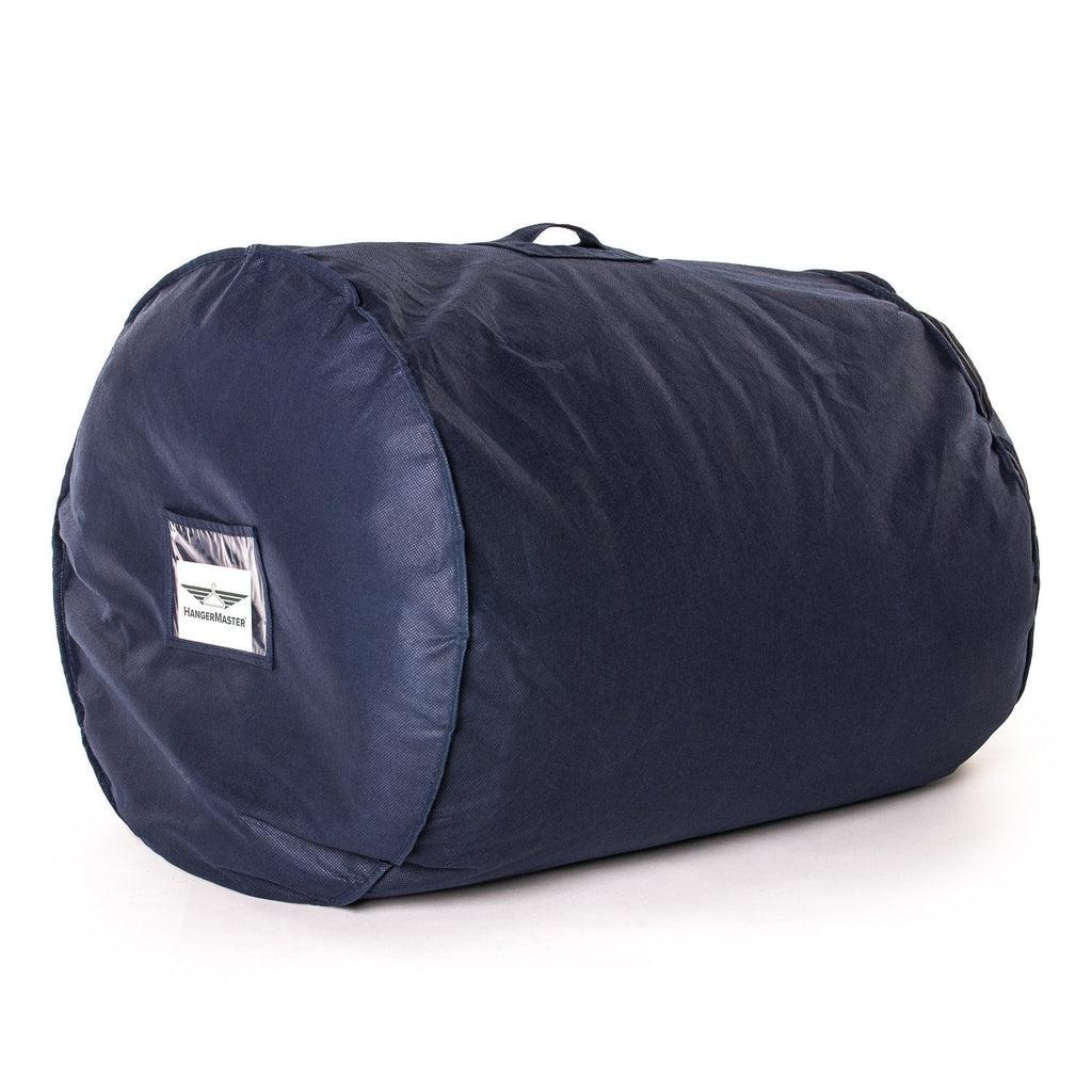 HangerMaster DUVET STORAGE BAG - Navy 3 Pack. Large Size Fits King Size Duvet & 2 Pillows. Moth & Dust Proof. Use to Store or Transport Clothes