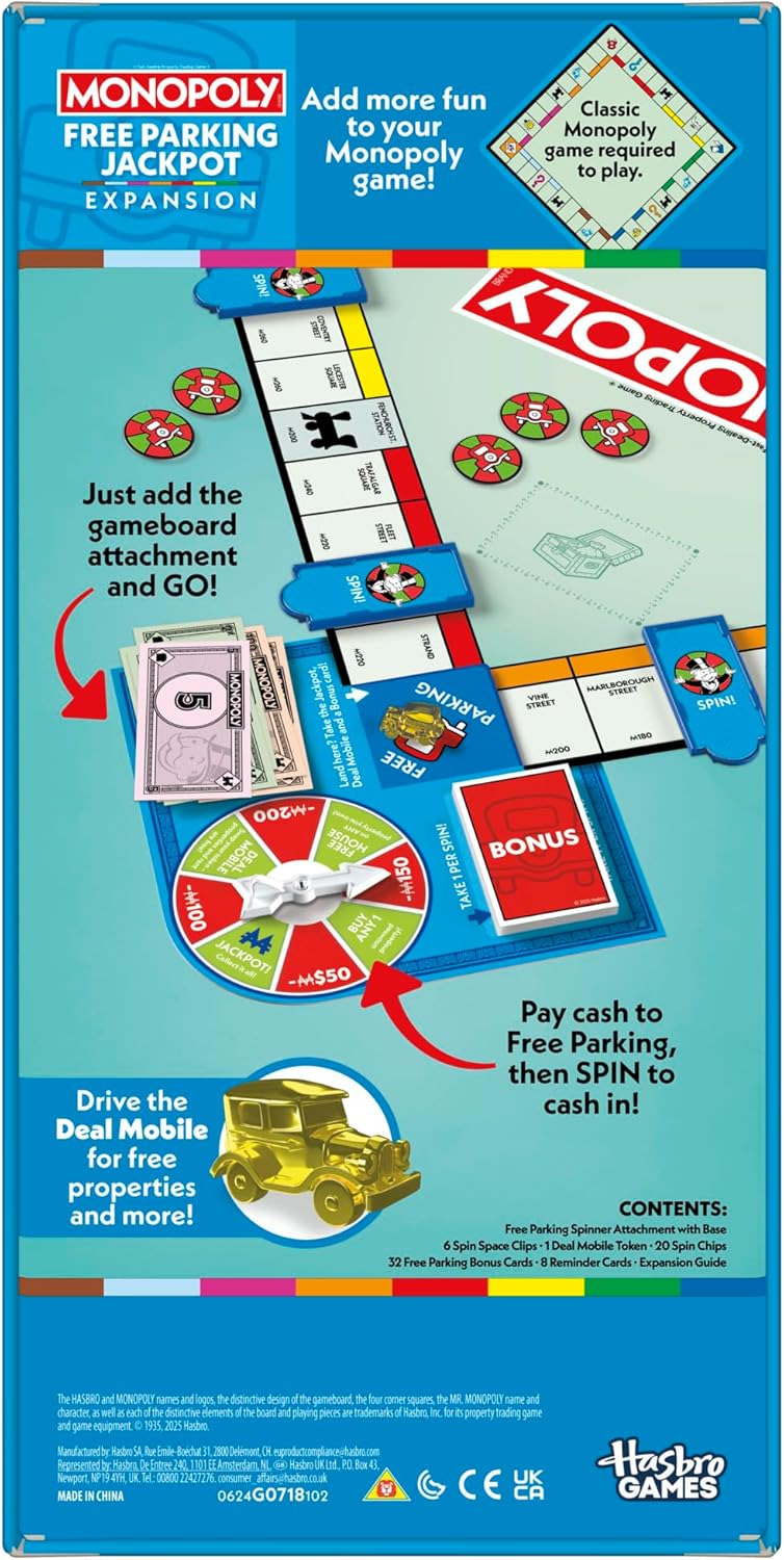Snaps Monopoly Classic Board Game – Family Strategy Game with 8 Tokens