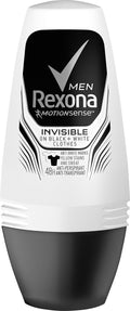 Rexona Men Invisible Antiperspirant Deodorant Roll-On, 6 x 50ml Pack