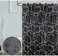Tennove Black Geometric Shower Curtain | 180x200cm Waterproof Polyester