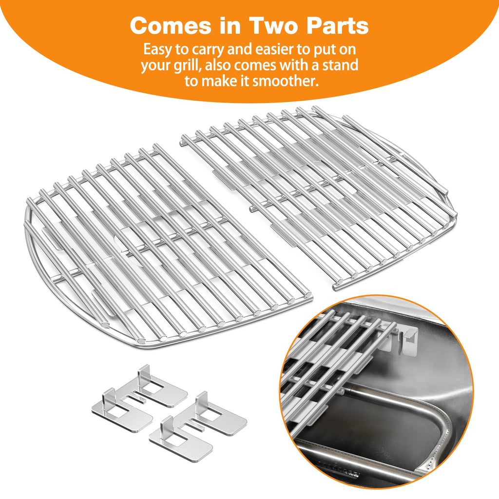 Onlyfire Stainless Steel Cooking Grate for Weber Q1000 Q1200 Q1400