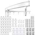 5m Flexible Ceiling Curtain Track - Bendable PVC Rail System