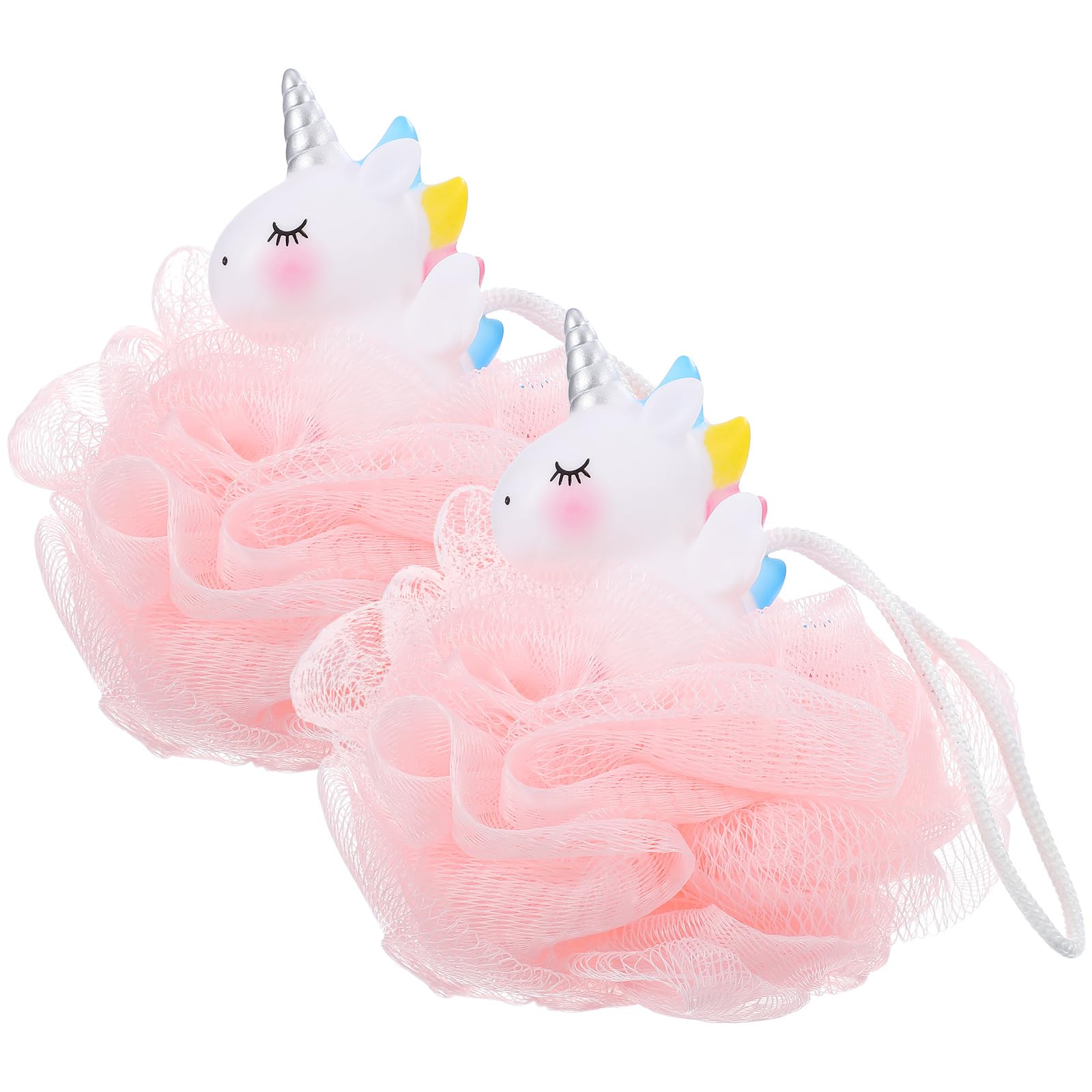 Jolof Store Unicorn Kids Bath Loofah – 2pc Soft Mesh Sponge Scrubber