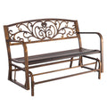 VEVOR Outdoor Glider Bench – 127cm Weatherproof Metal Patio Seating