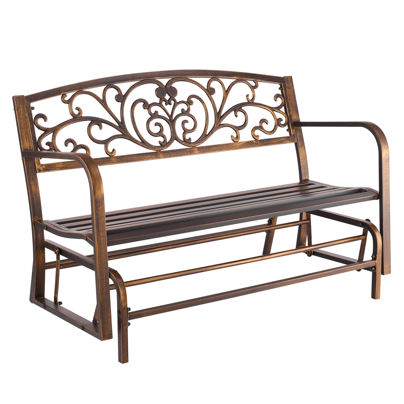 VEVOR Outdoor Glider Bench – 127cm Weatherproof Metal Patio Seating