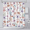 AIBIIN Ocean Coral Shower Curtain | Waterproof Polyester with 12 Hooks