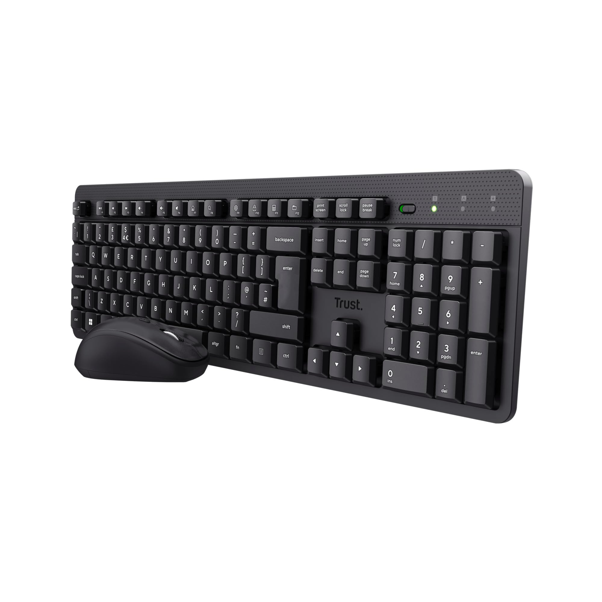 Trust Ymo II Silent Wireless Keyboard and Mouse Set | QWERTY UK Layout
