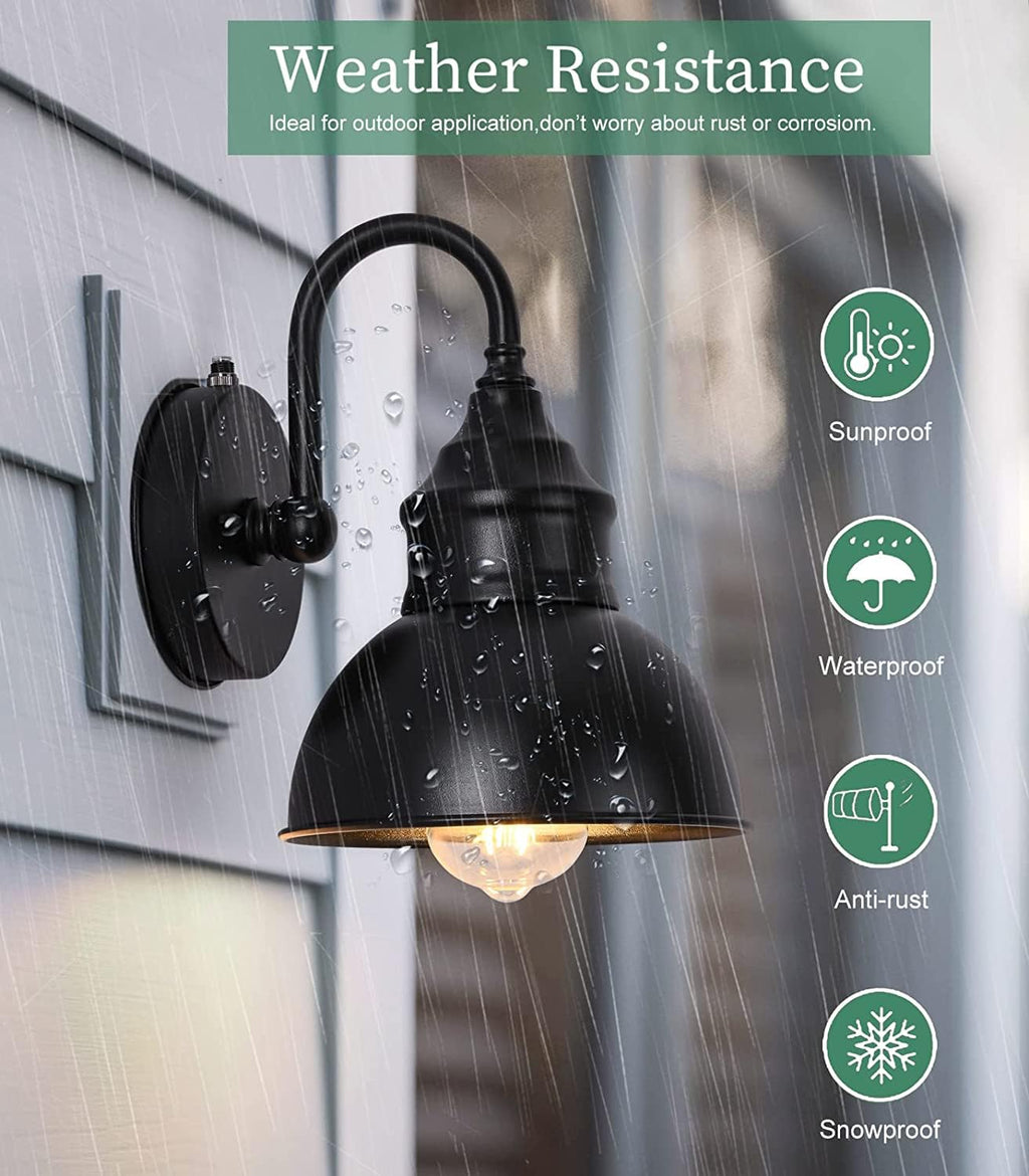 UYHGO Dusk to Dawn Outdoor Wall Lights – IP44 Waterproof Security Lamp