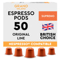 Grano Milano Supremo Nespresso Compatible Pods - 50 Arabica Capsules