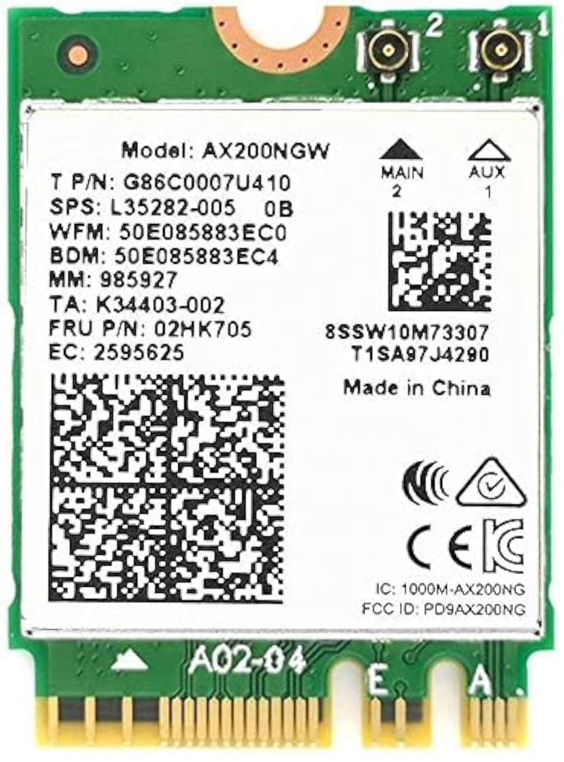 Gerichy WiFi 6 AX200 Adapter | Bluetooth 5.0 Dual Band Network Card
