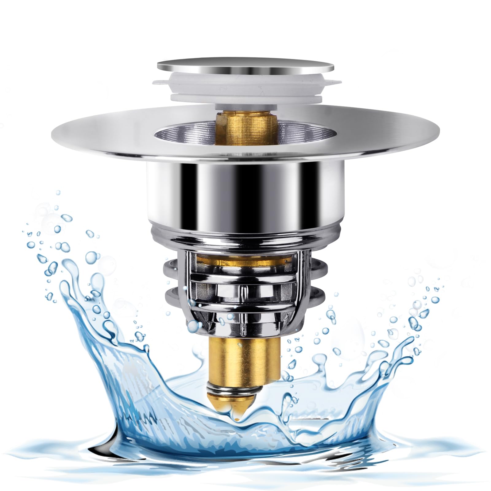 Jolof Store Universal Pop Up Sink Plug | Stainless Steel Drain Strainer