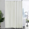Furlinic Beige Shower Curtain | Extra Long Waterproof Fabric with Hooks