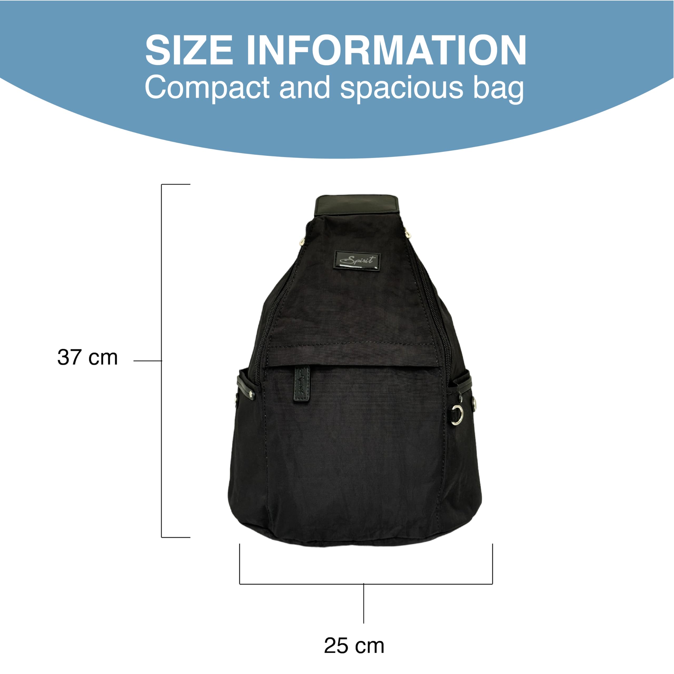 Spirit Jupiter Waterproof Nylon Backpack – Lightweight Convertible Rucksack