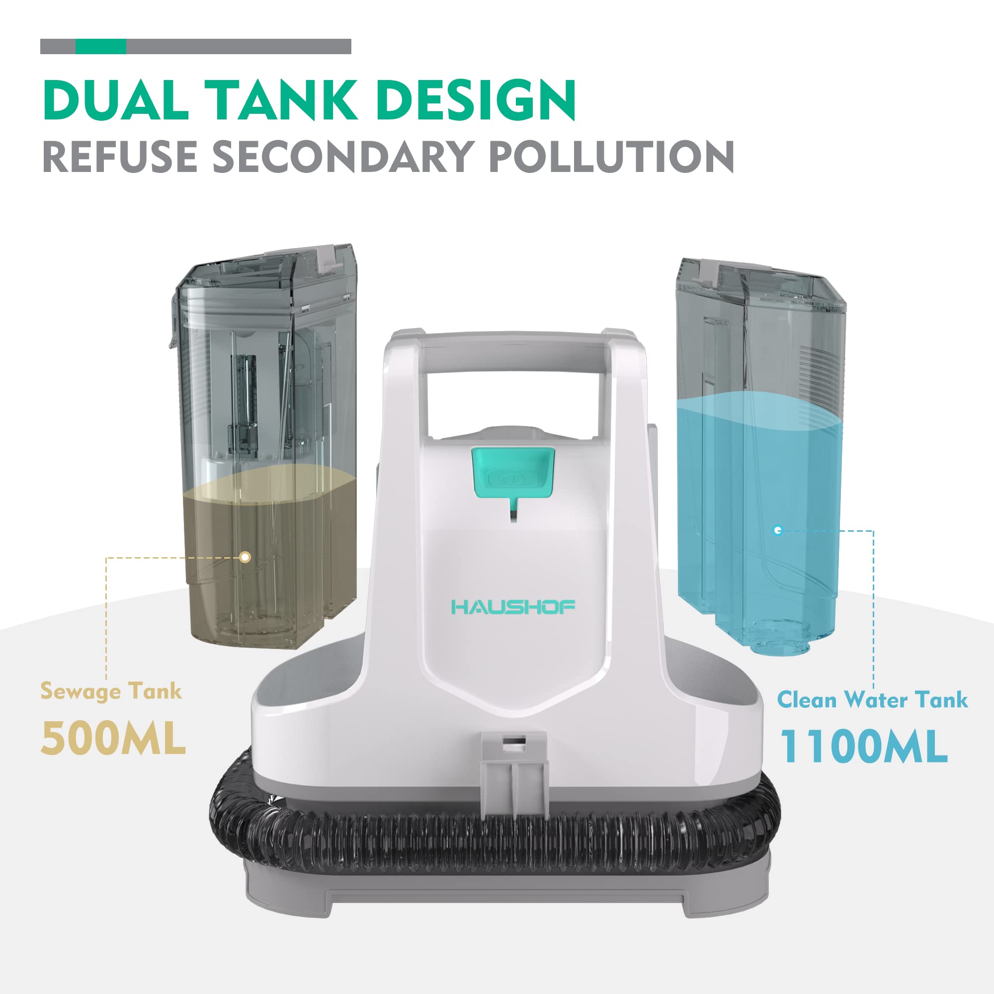 HAUSHOF StainZapper 400W Portable Spot Carpet and Upholstery Cleaner