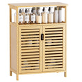 HITNET Bamboo Bathroom Storage Cabinet | Freestanding Floor Organizer