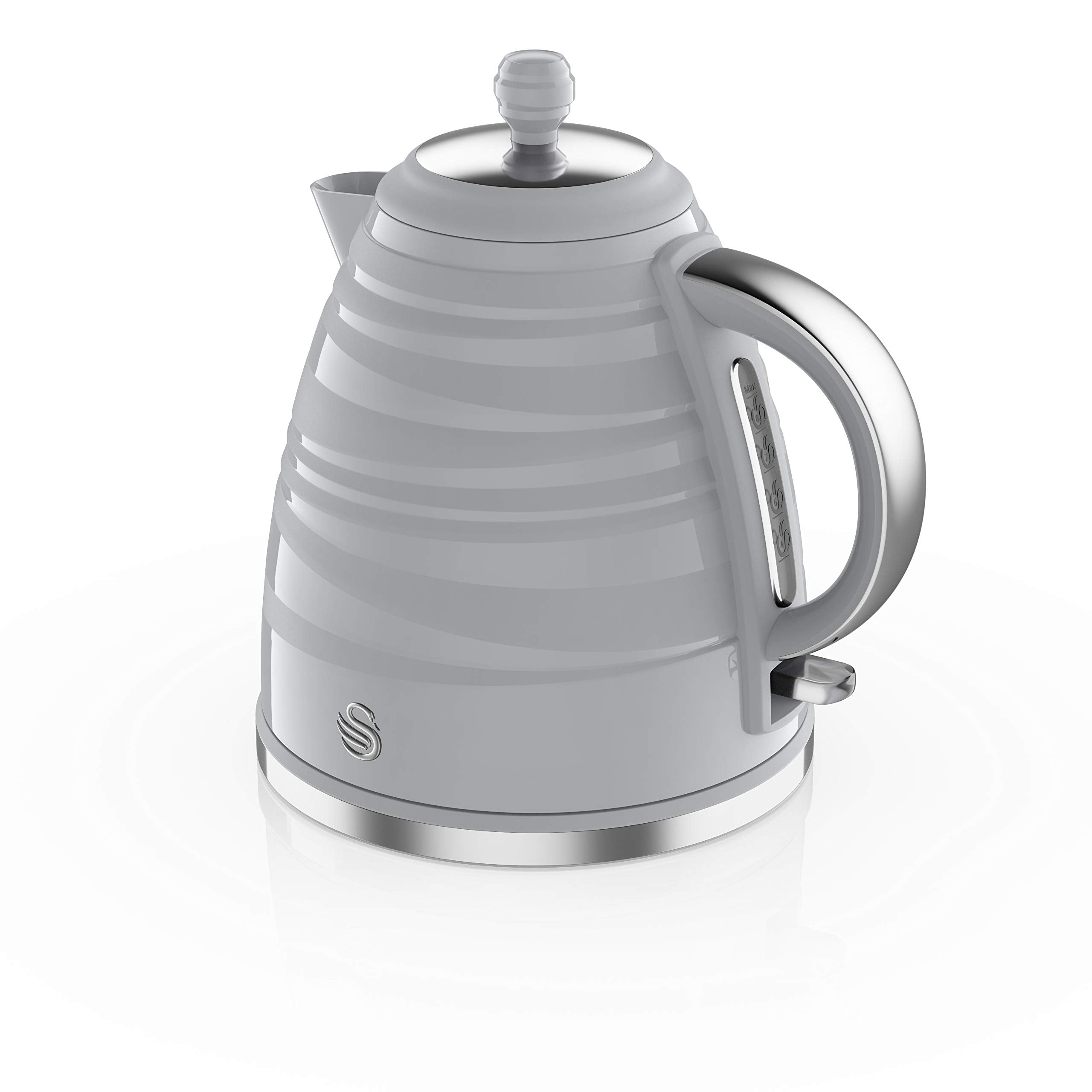 Swan Symphony 1.7L Jug Kettle – 3000W Fast Boil Electric Kettle, Grey