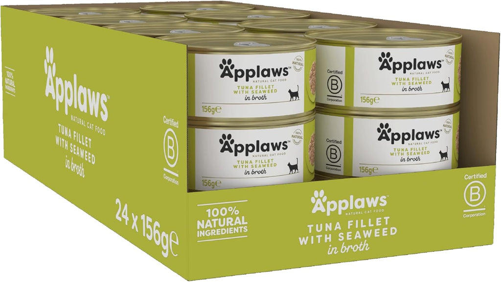 Jolof Store Natural Tuna & Seaweed Wet Cat Food - 24 x 156g Tins
