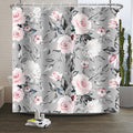Eucalyptus & Pink Rose Shower Curtain – Waterproof Polyester
