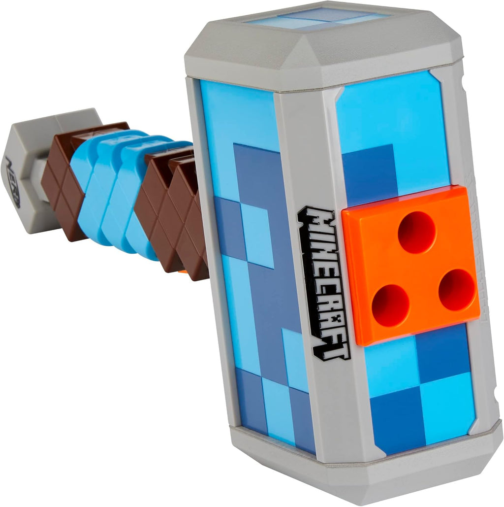 Nerf Minecraft Stormlander Dart-Blasting Hammer – 3 Elite Darts