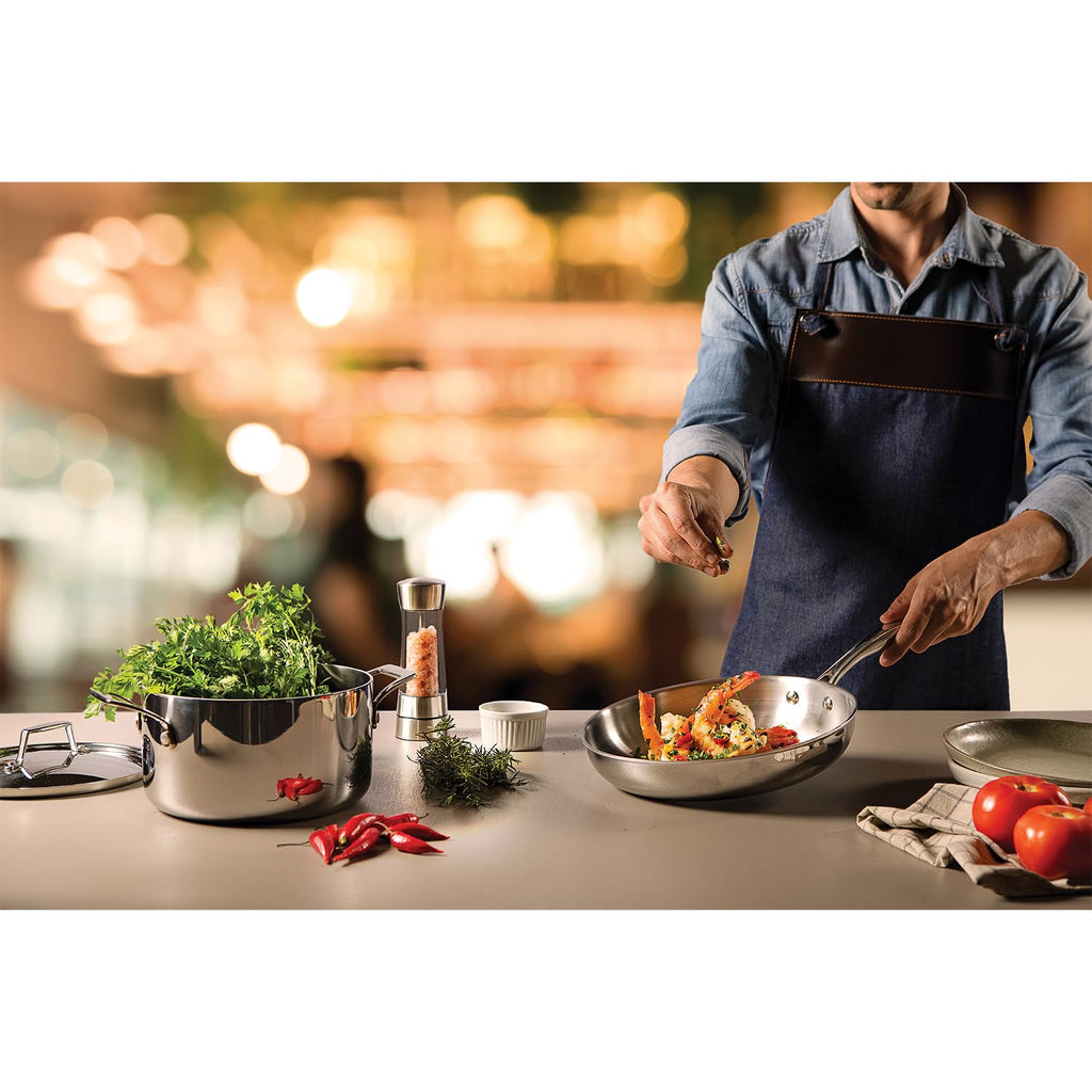 Tramontina Grano Stainless Steel Frying Pan - 30cm Induction Skillet